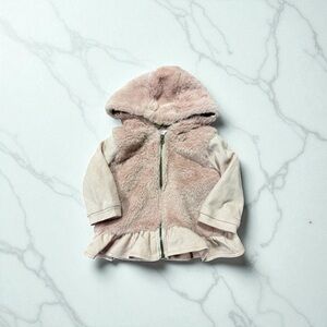 ❤️🍂Little Lass Blush and Cream Hooded Sweater
